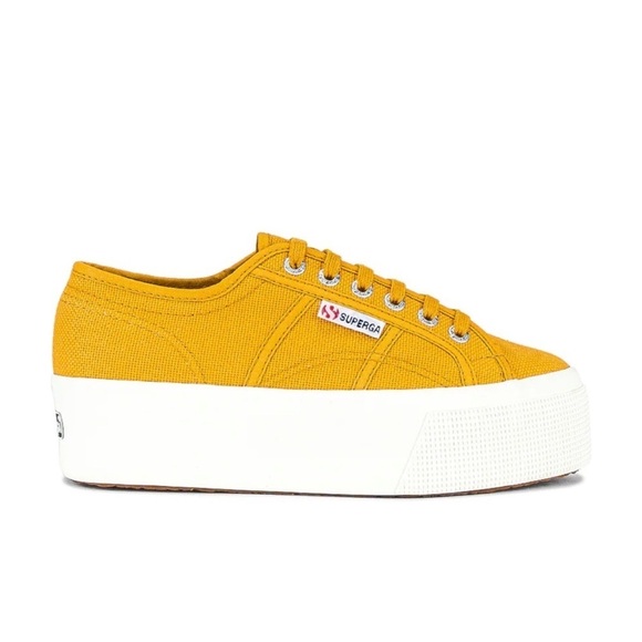 Superga 2790 Platform Sneaker Yellow Golden 41 / 8 - Picture 1 of 11